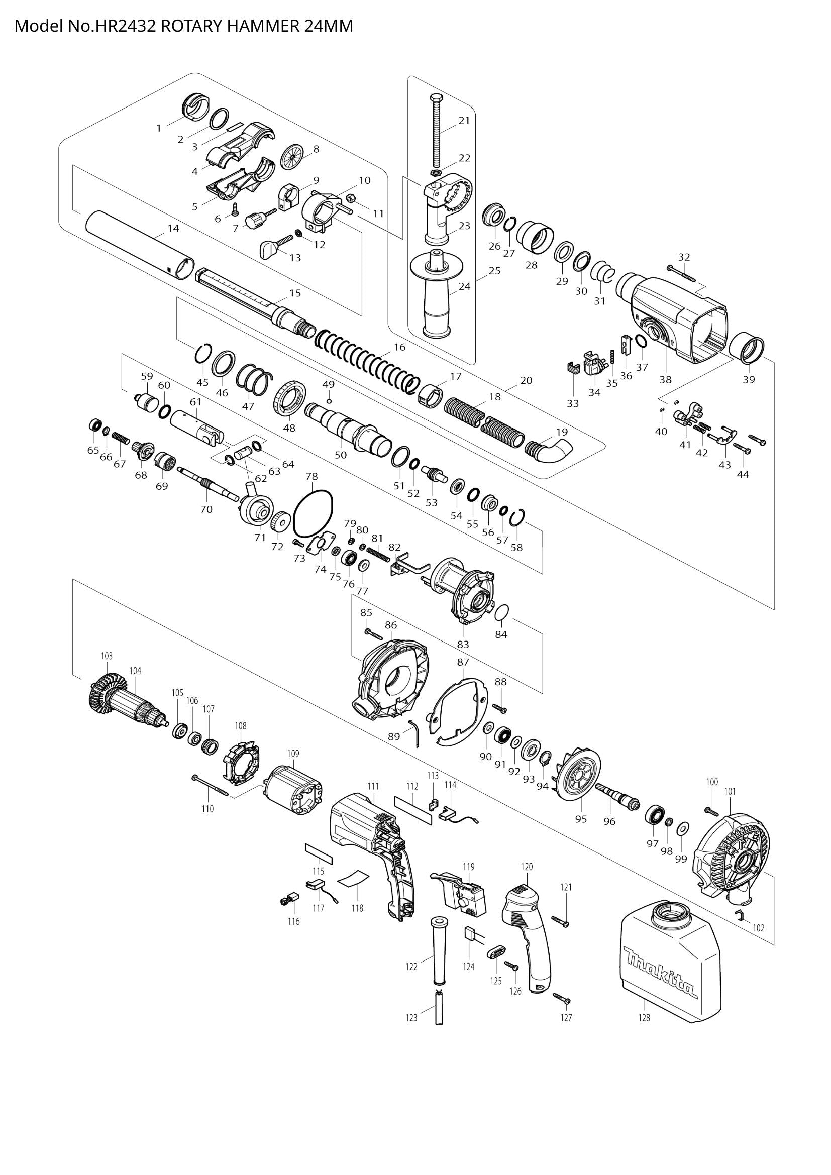 HR2432 exploded view