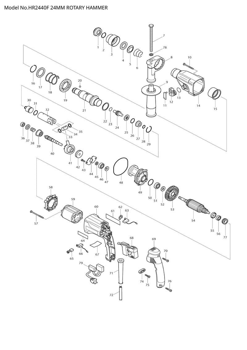 HR2440F exploded view