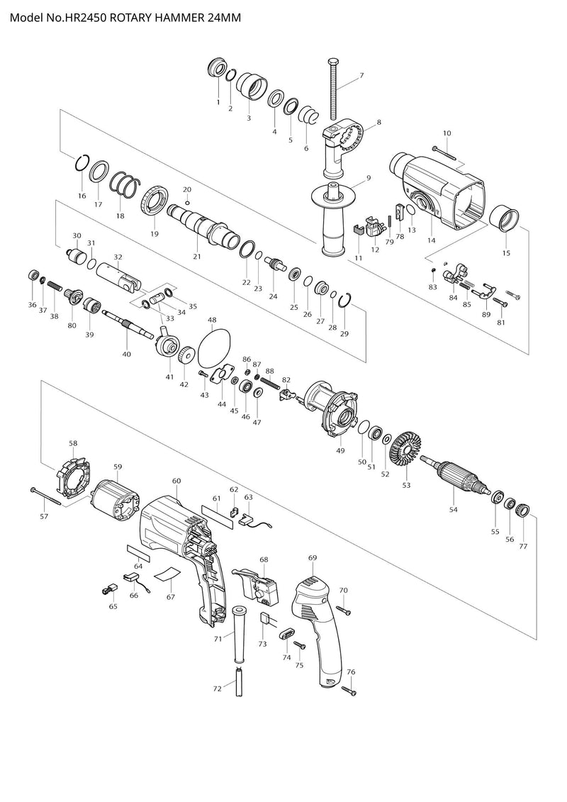 HR2450 exploded view