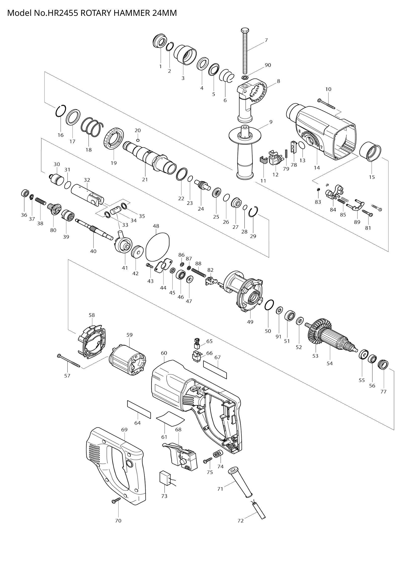 HR2455 exploded view