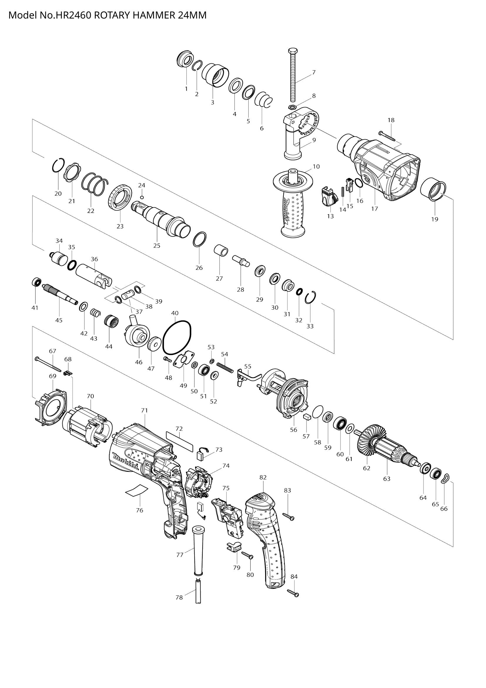 HR2460 exploded view