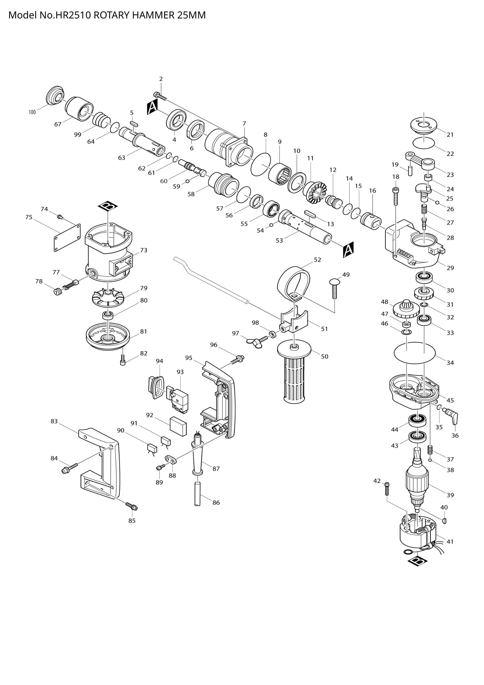 HR2510 exploded view