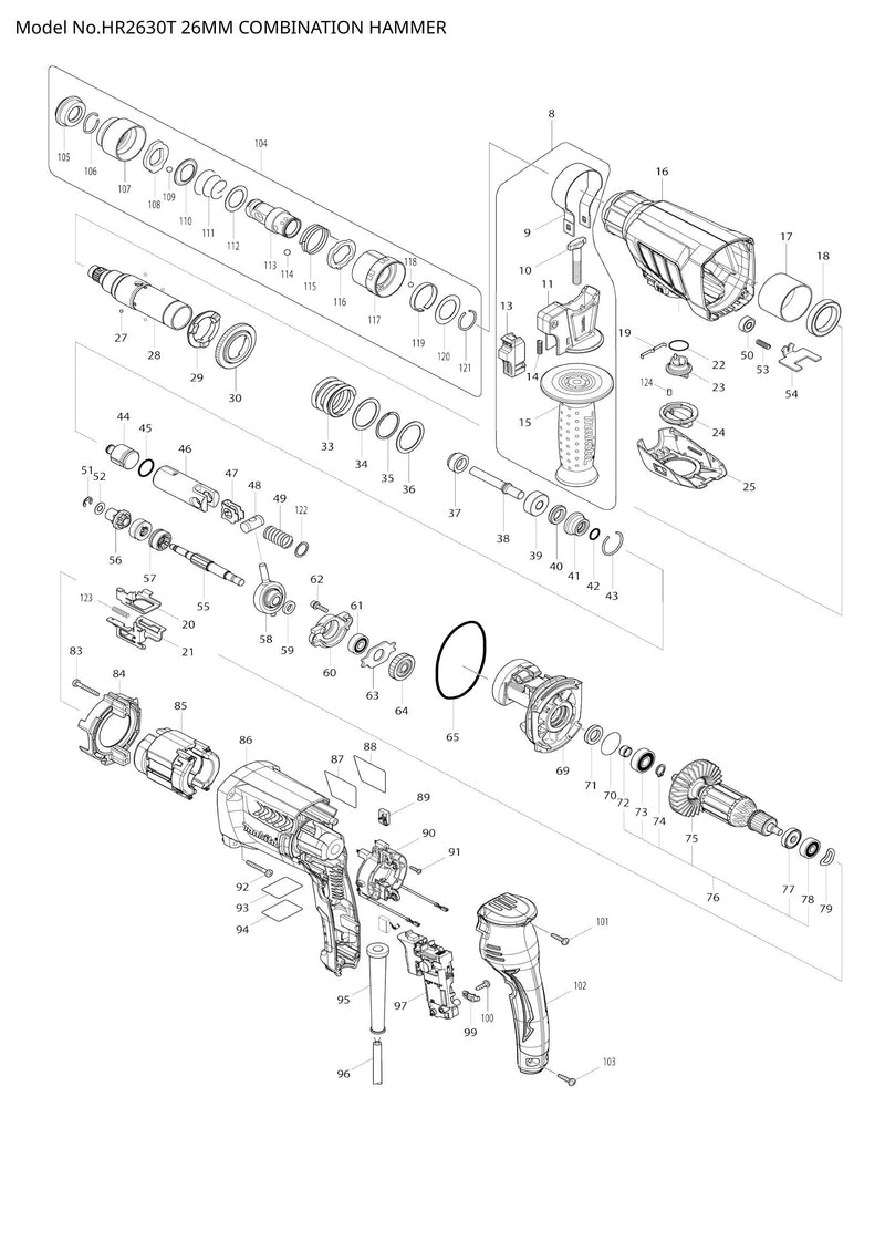 HR2630T exploded view