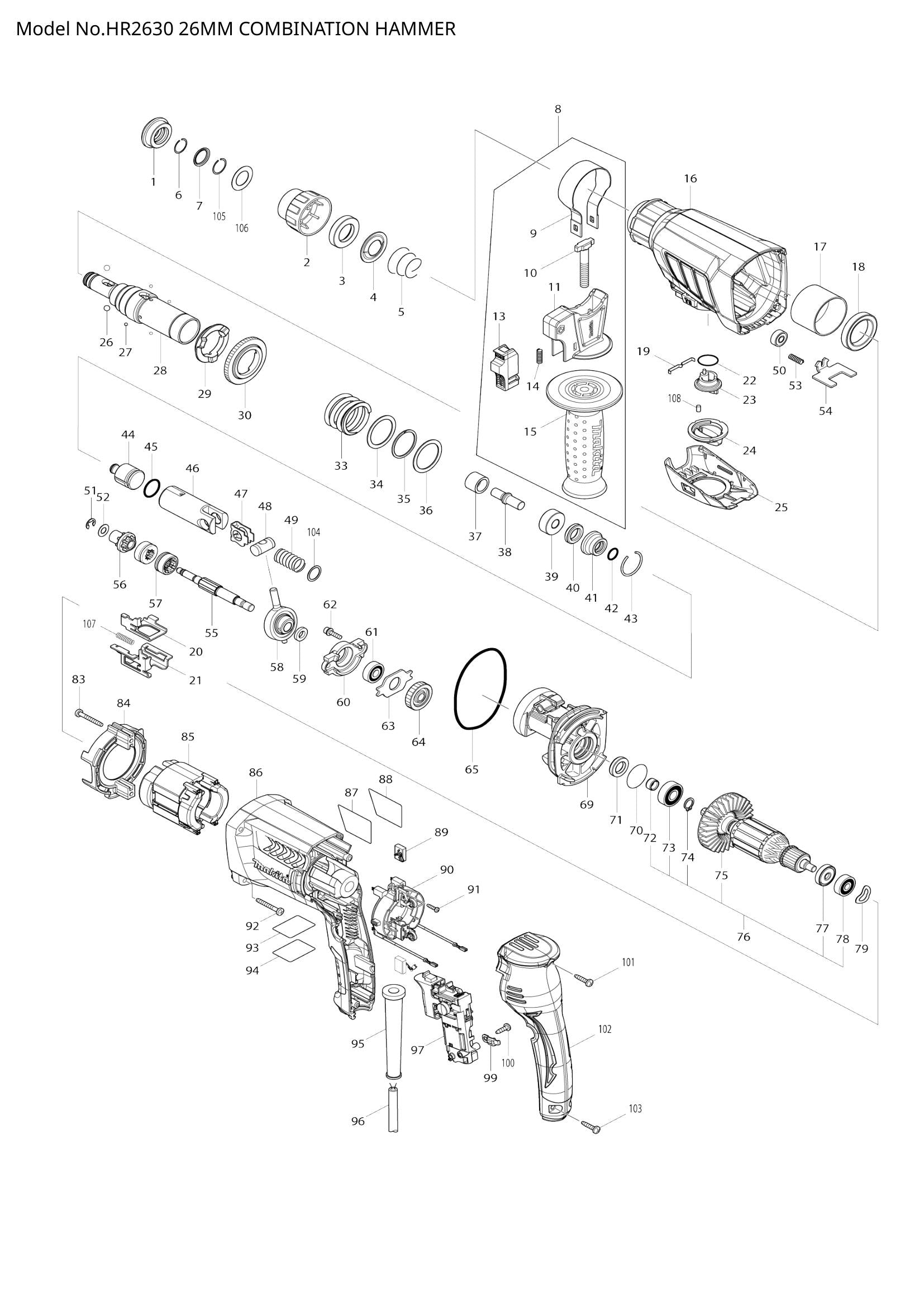 HR2630 exploded view