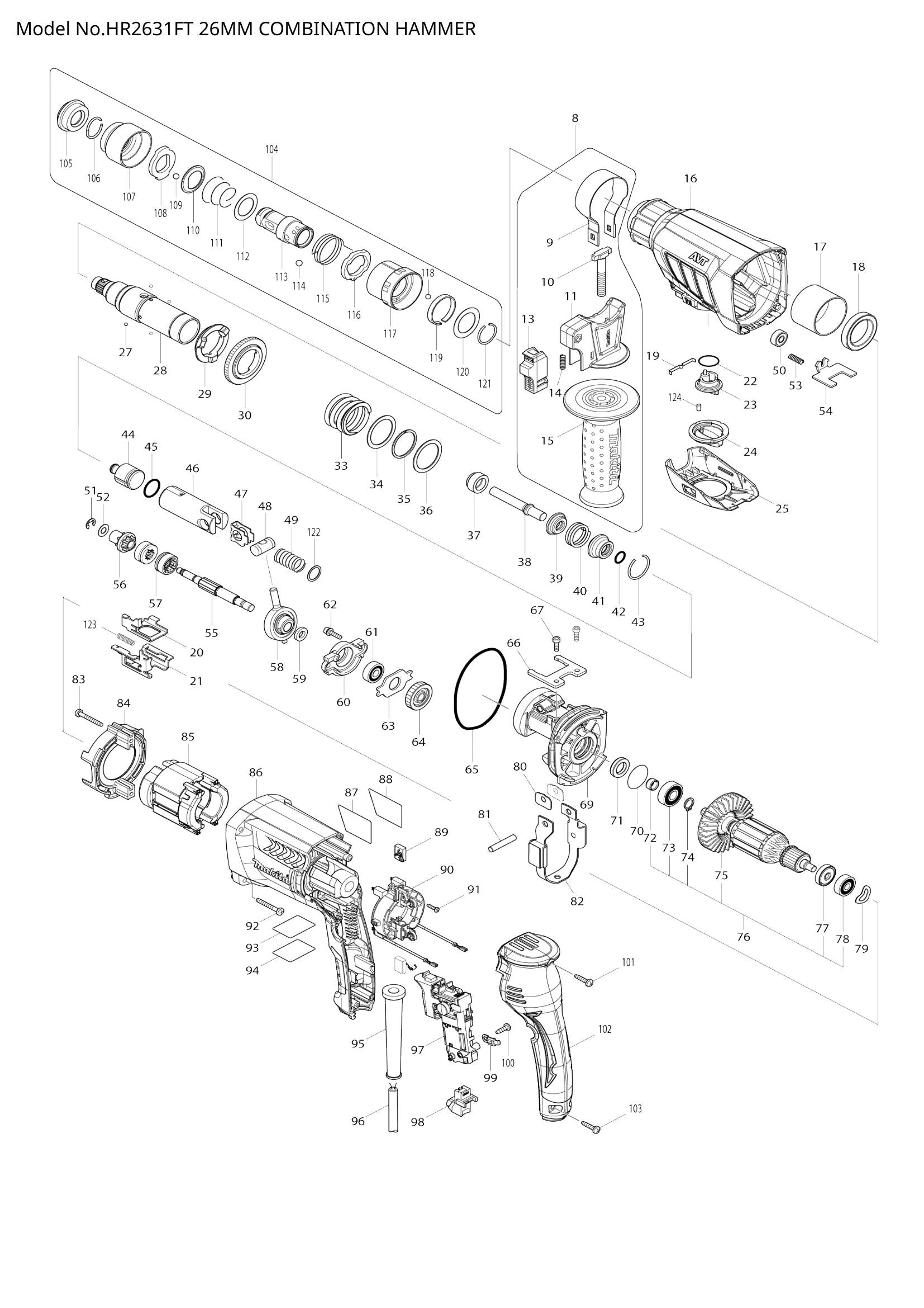 HR2631FT exploded view