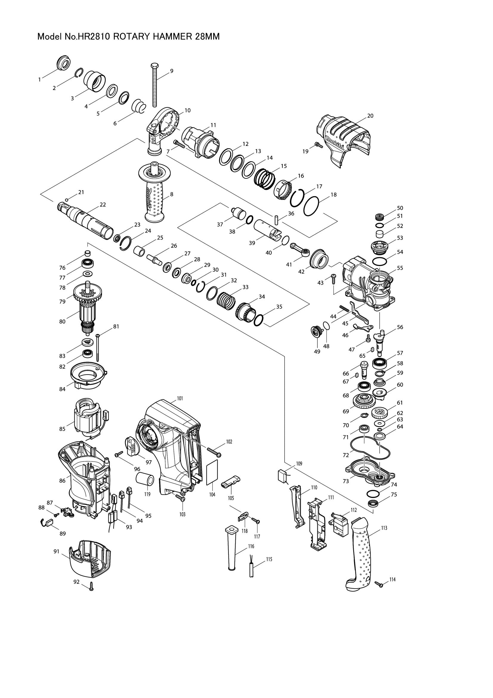 HR2810 exploded view