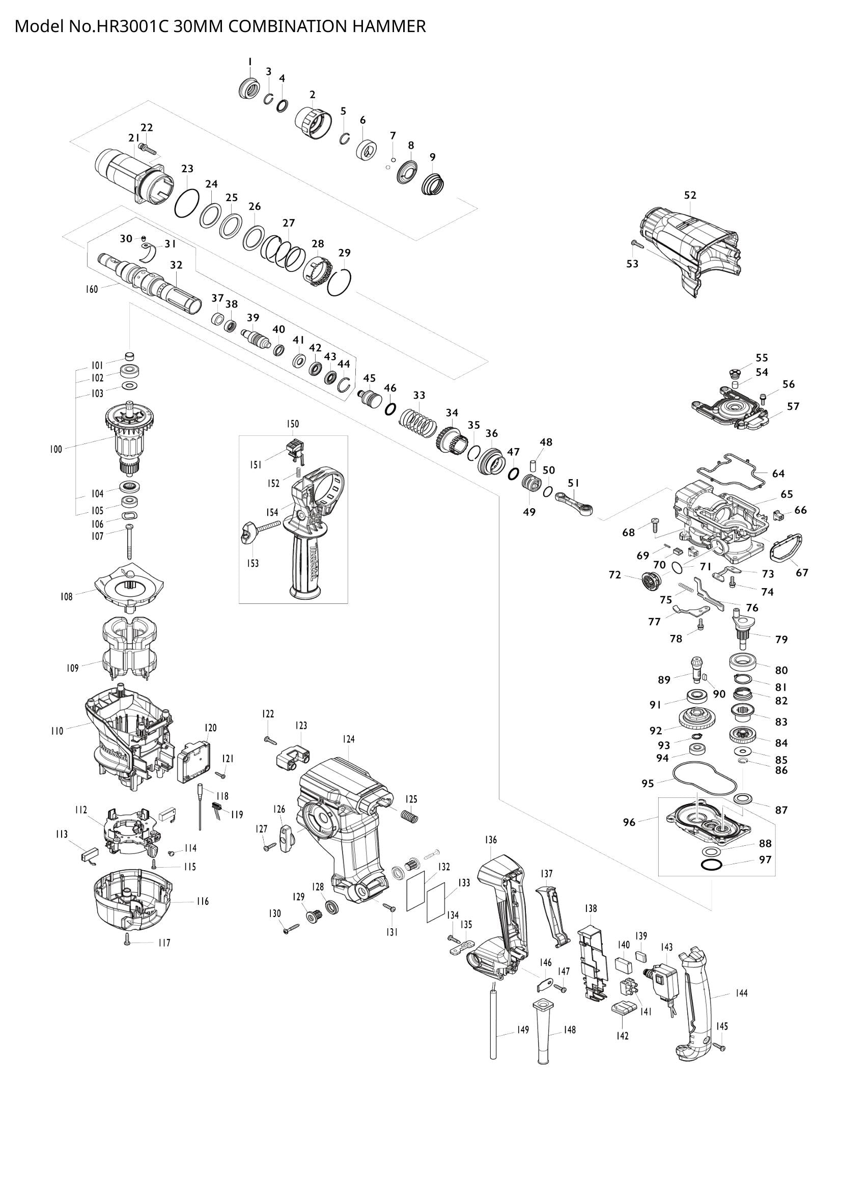 HR3001C exploded view