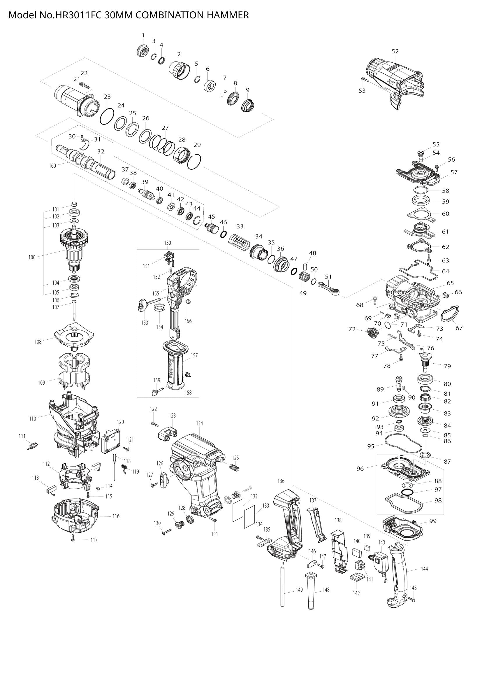 HR3011FC exploded view