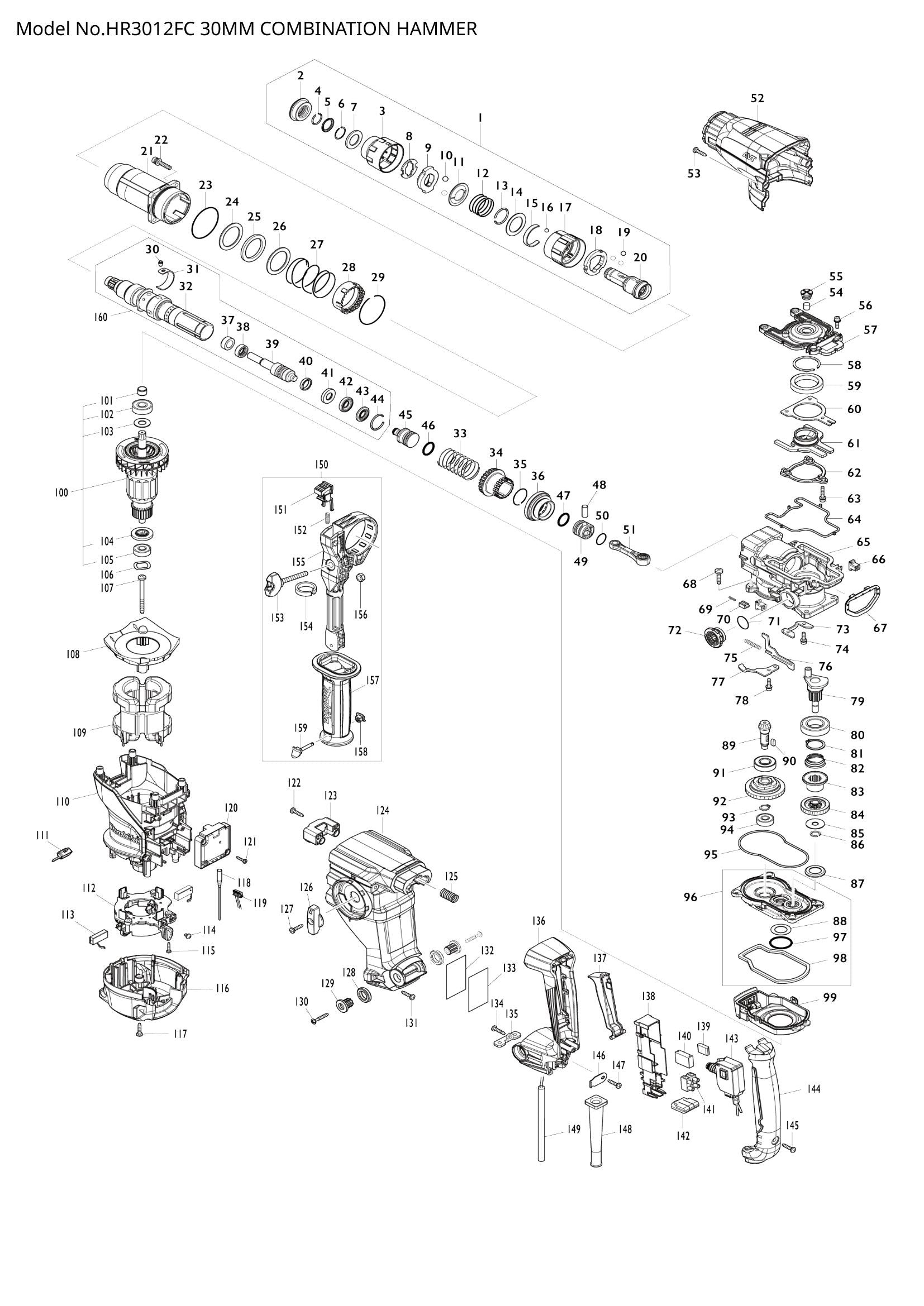HR3012FC exploded view
