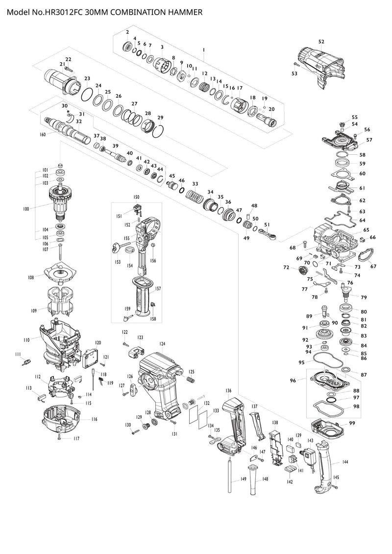 HR3012FC exploded view