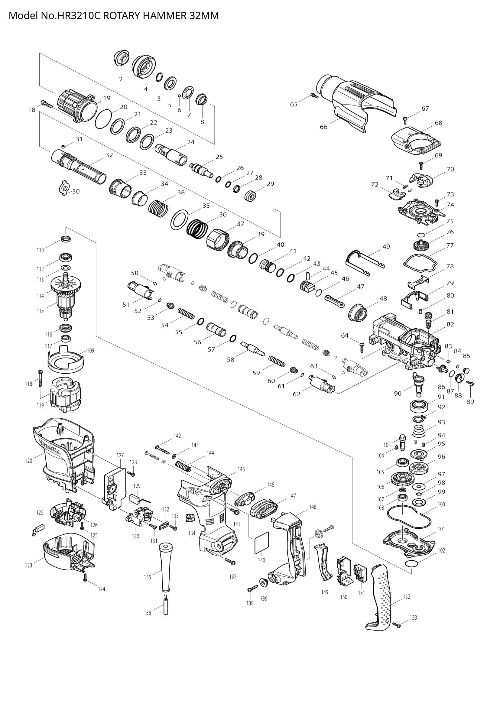 HR3210C exploded view