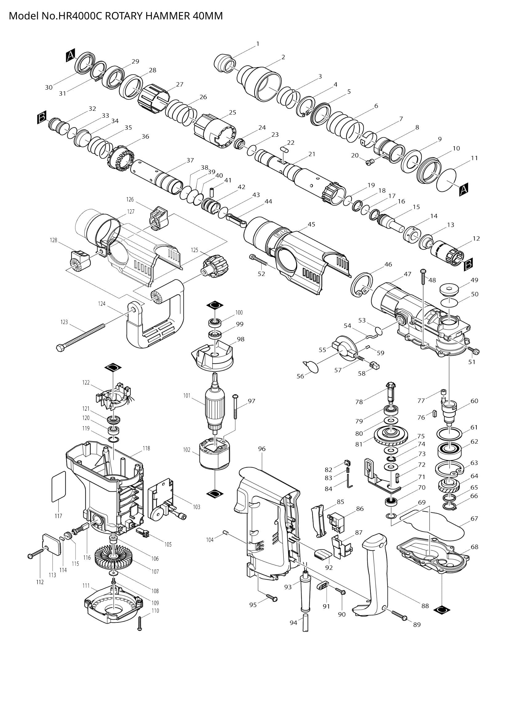HR4000C exploded view