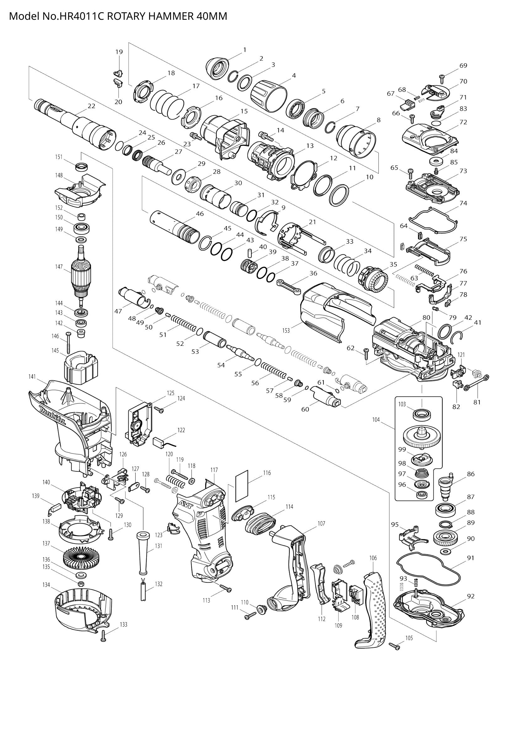 HR4011C exploded view