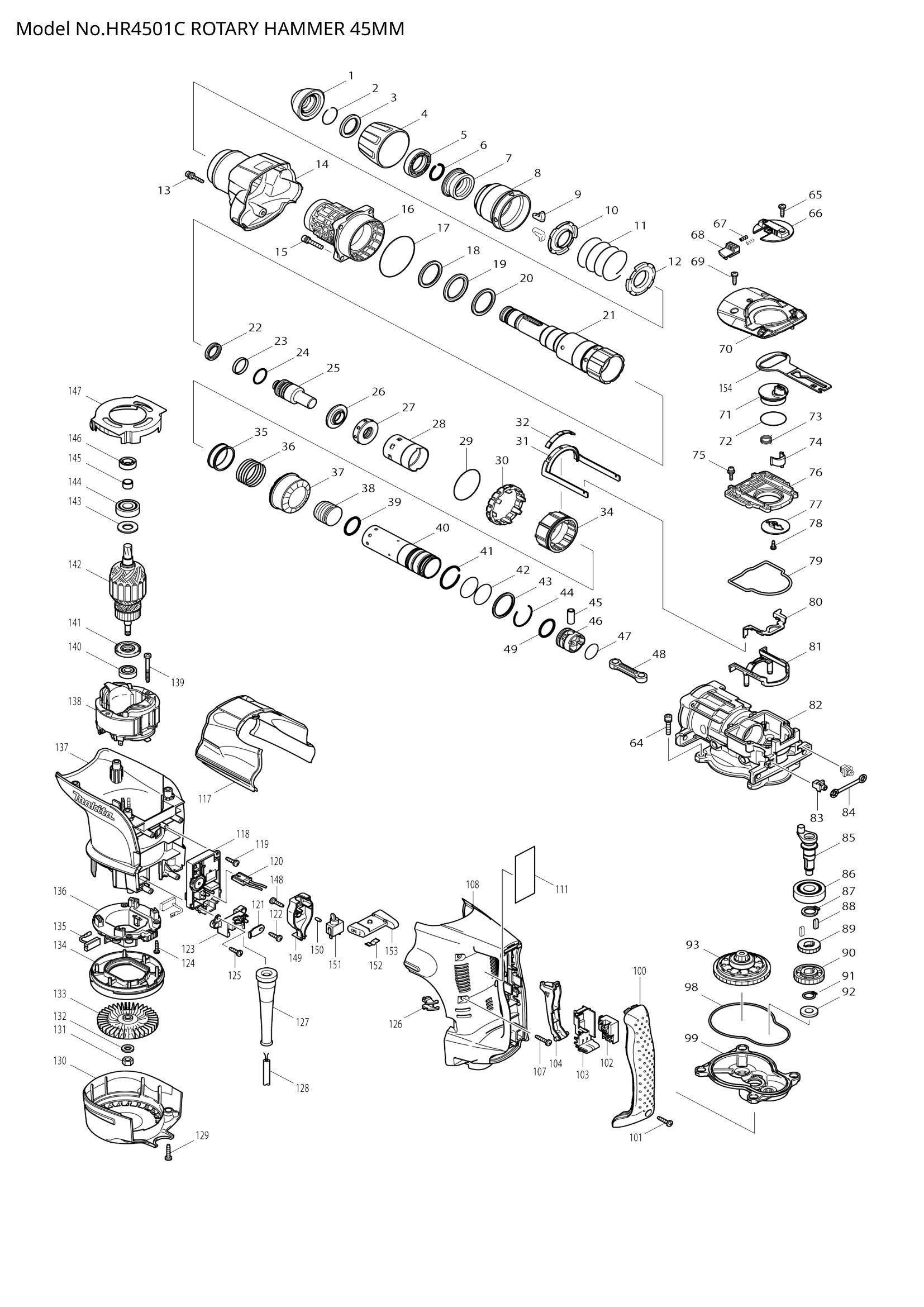 HR4501C exploded view