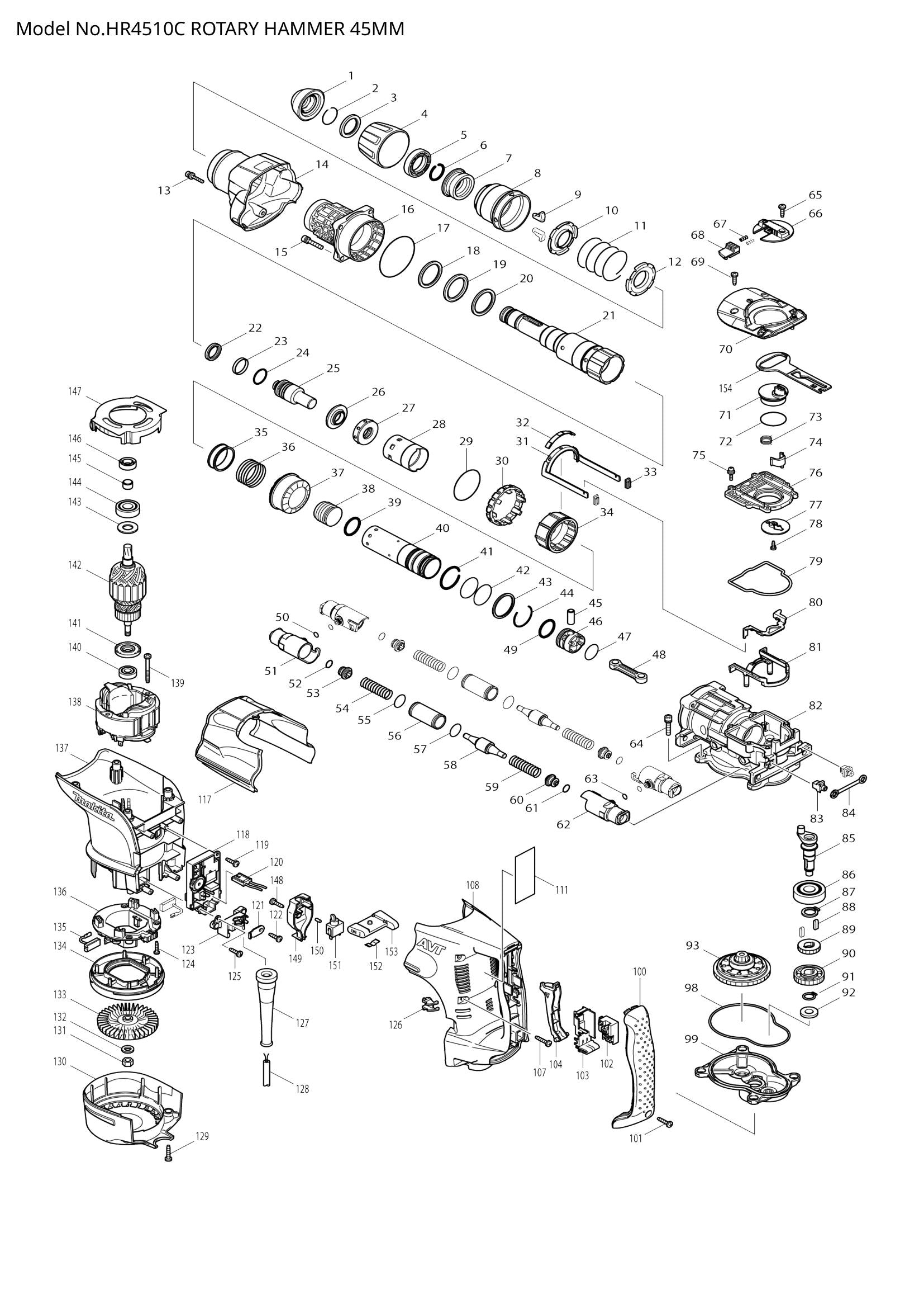 HR4510C exploded view