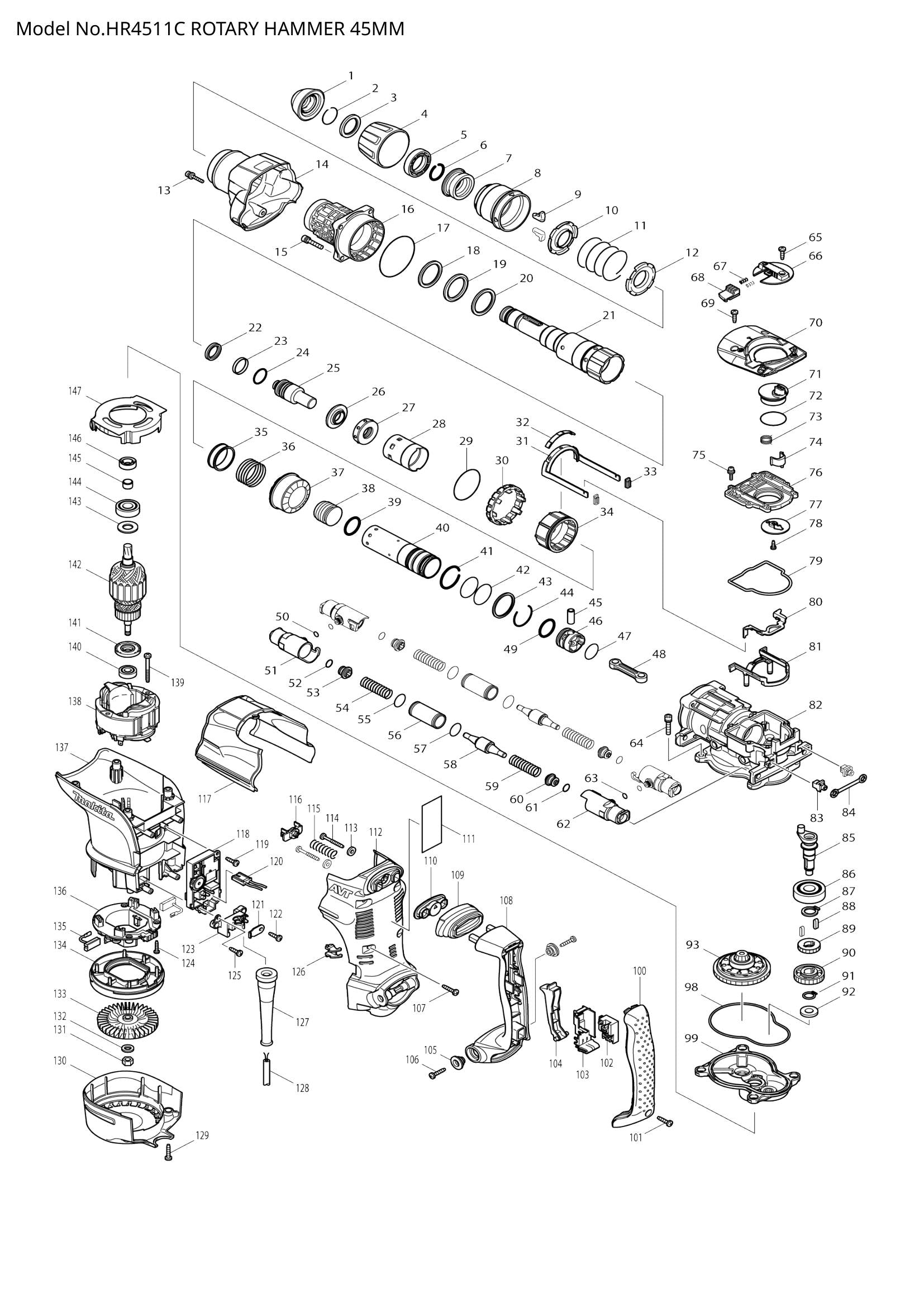 HR4511C exploded view
