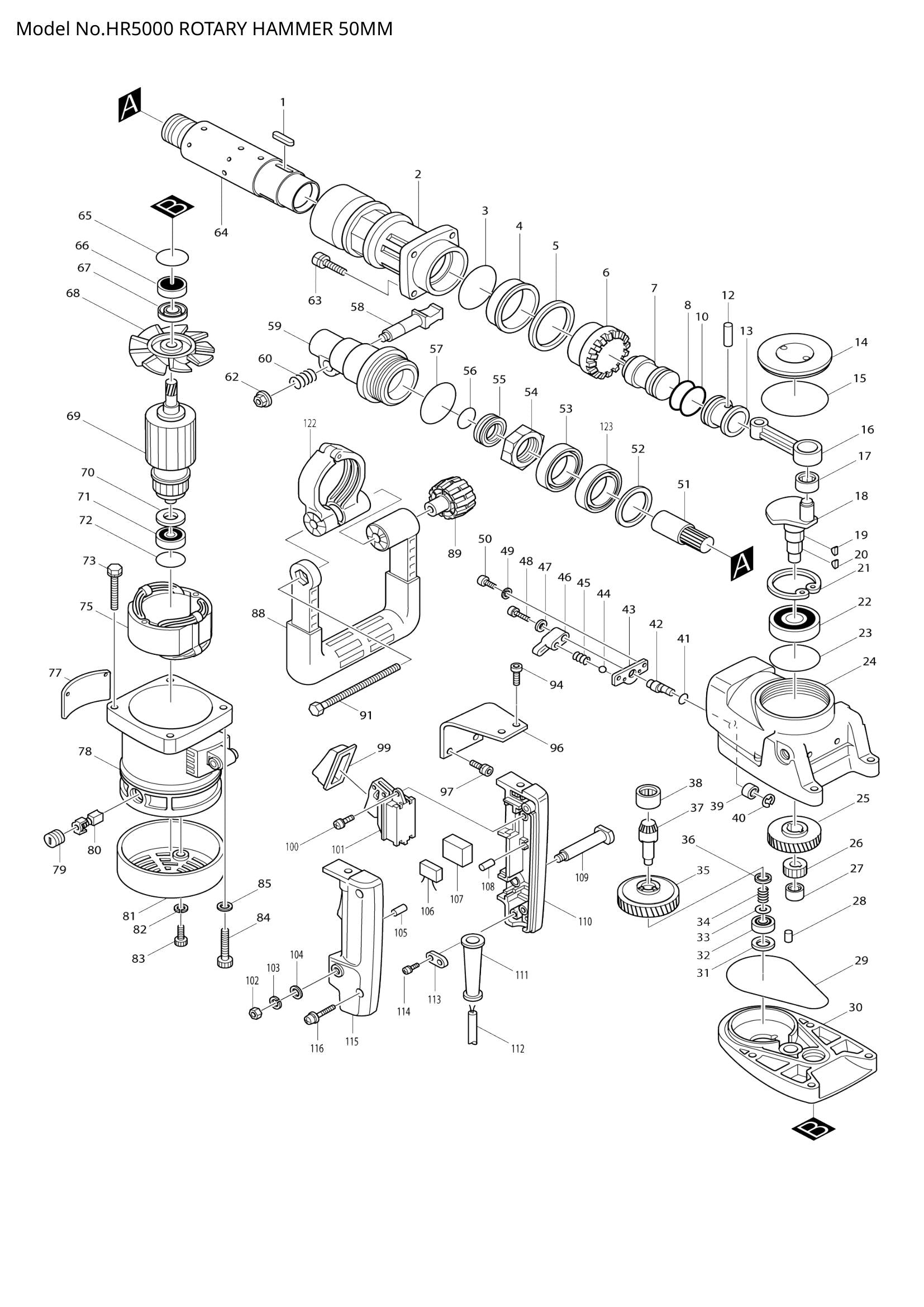 HR5000 exploded view