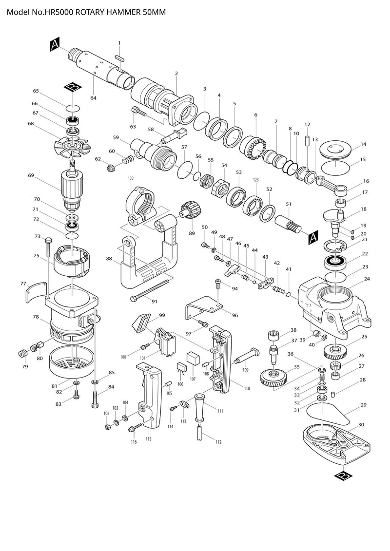 HR5000 exploded view