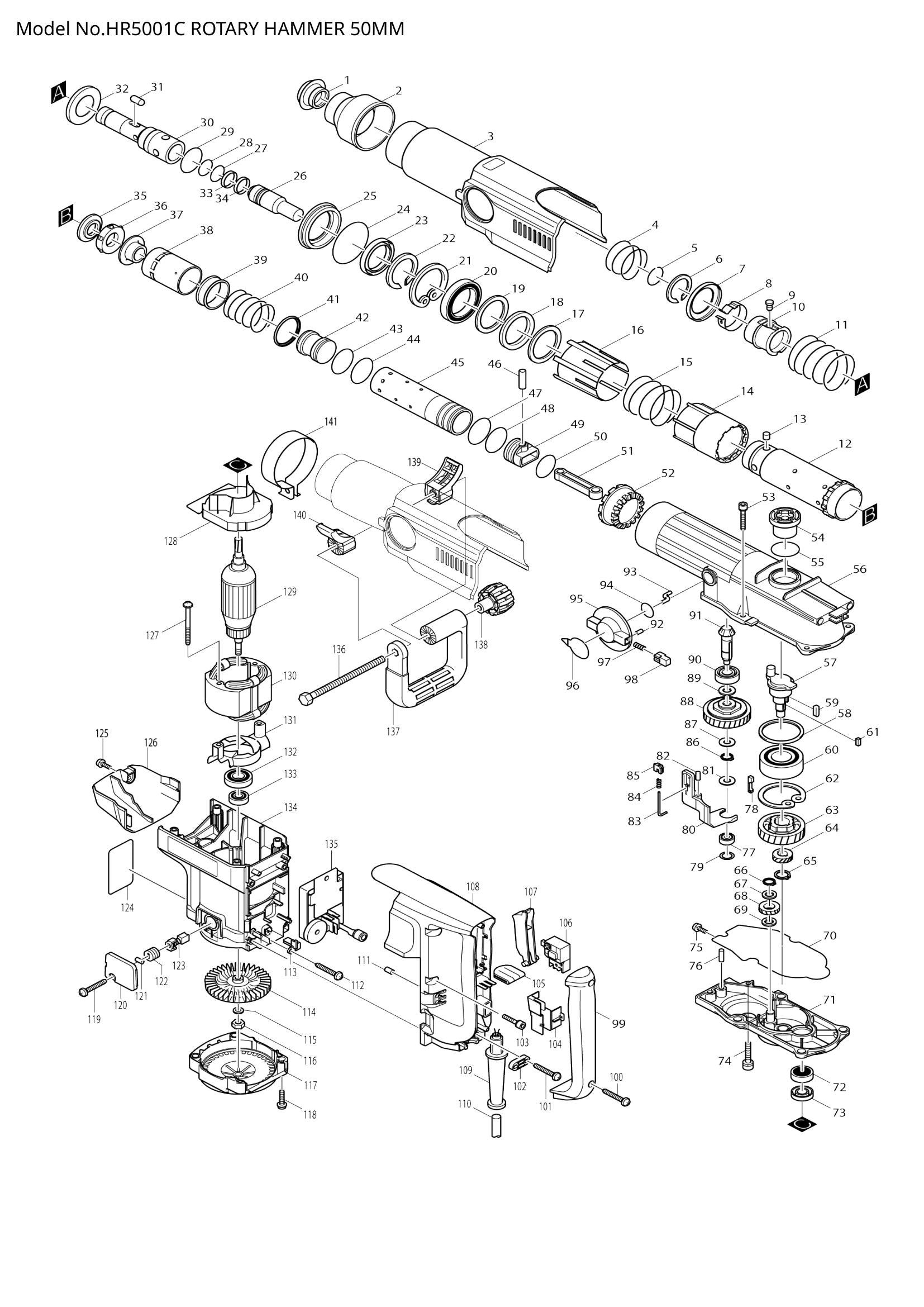 HR5001C exploded view