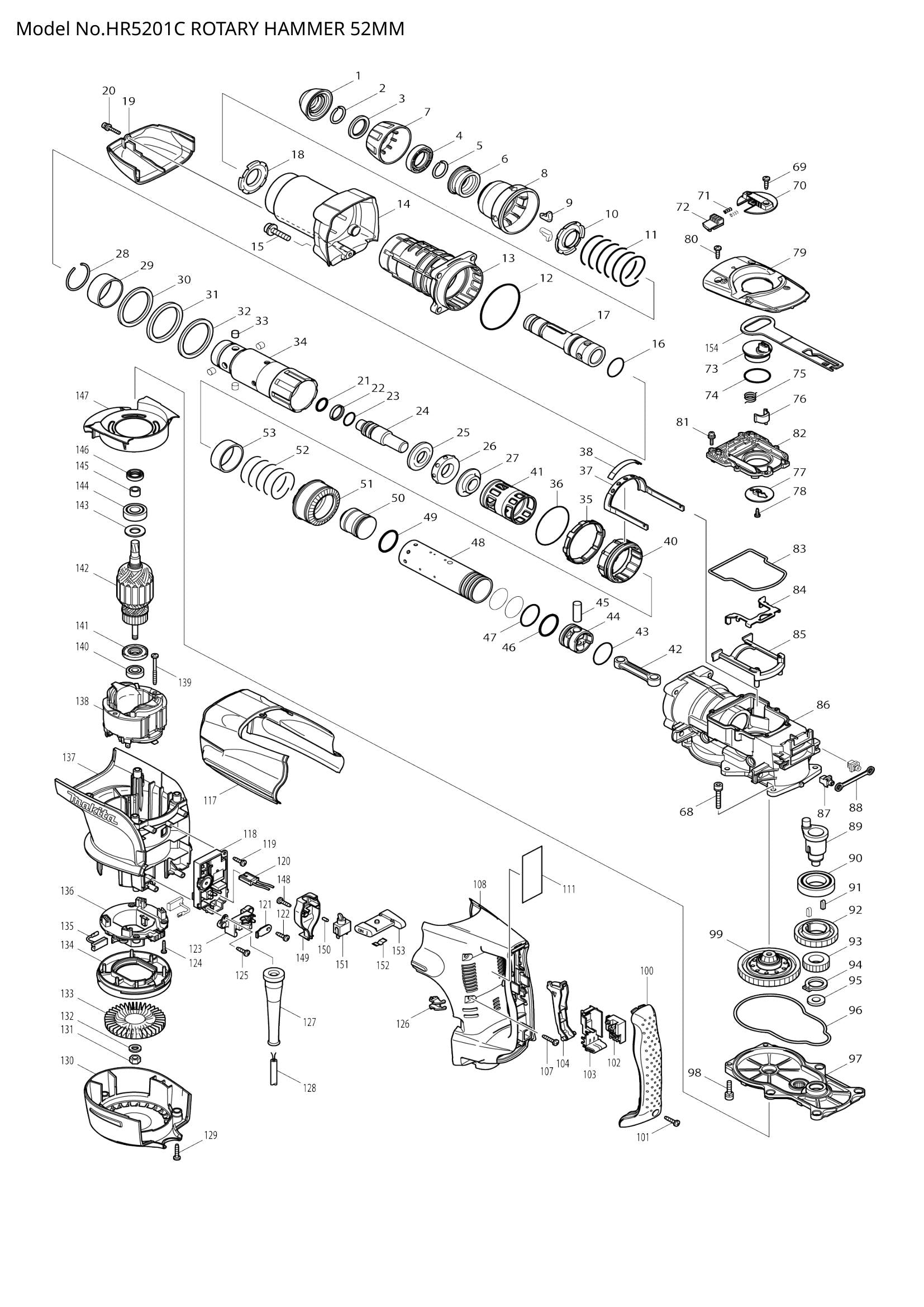 HR5201C exploded view