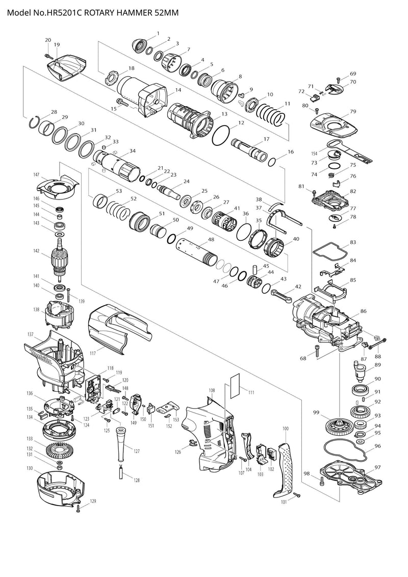 HR5201C exploded view
