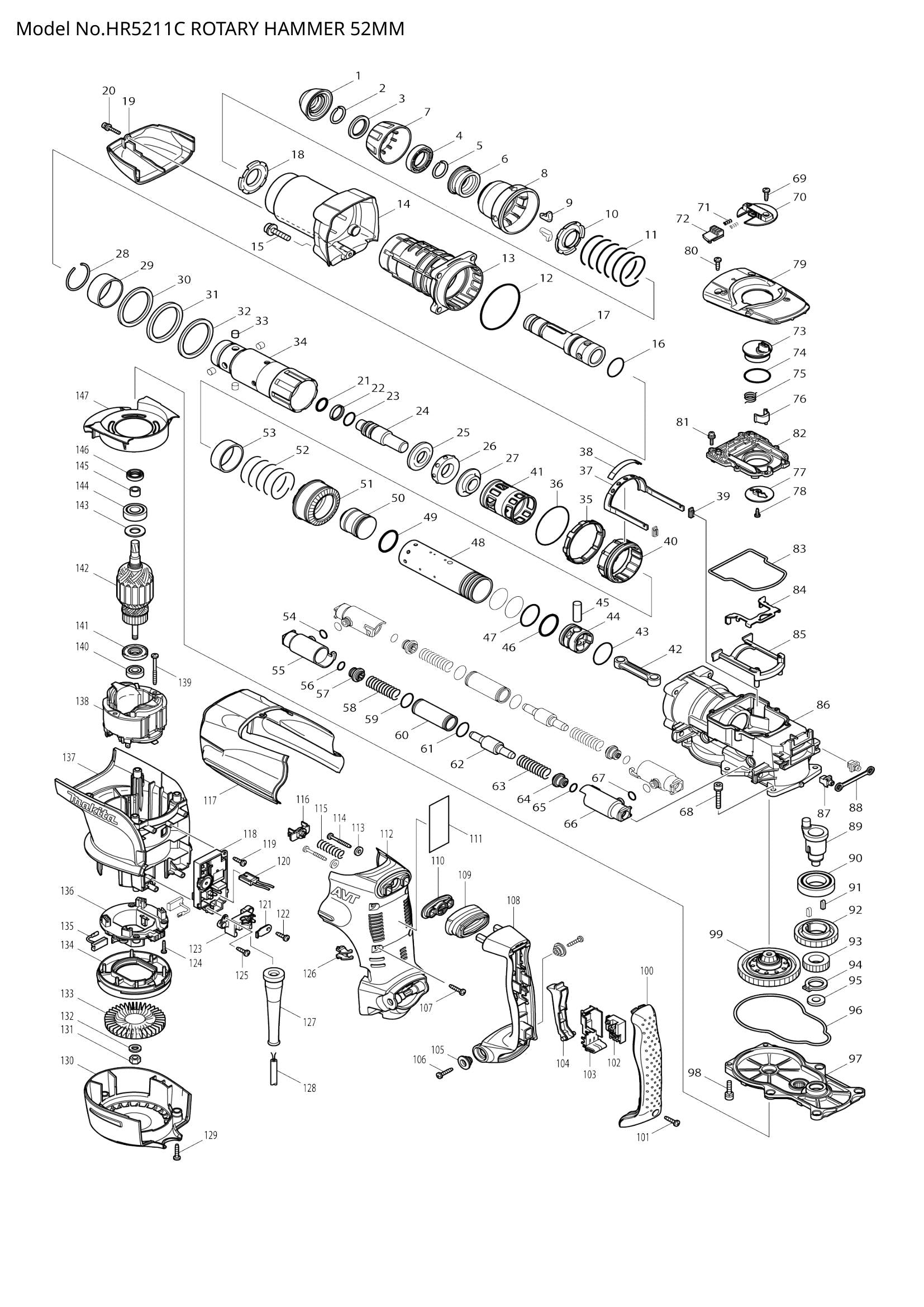 HR5211C exploded view