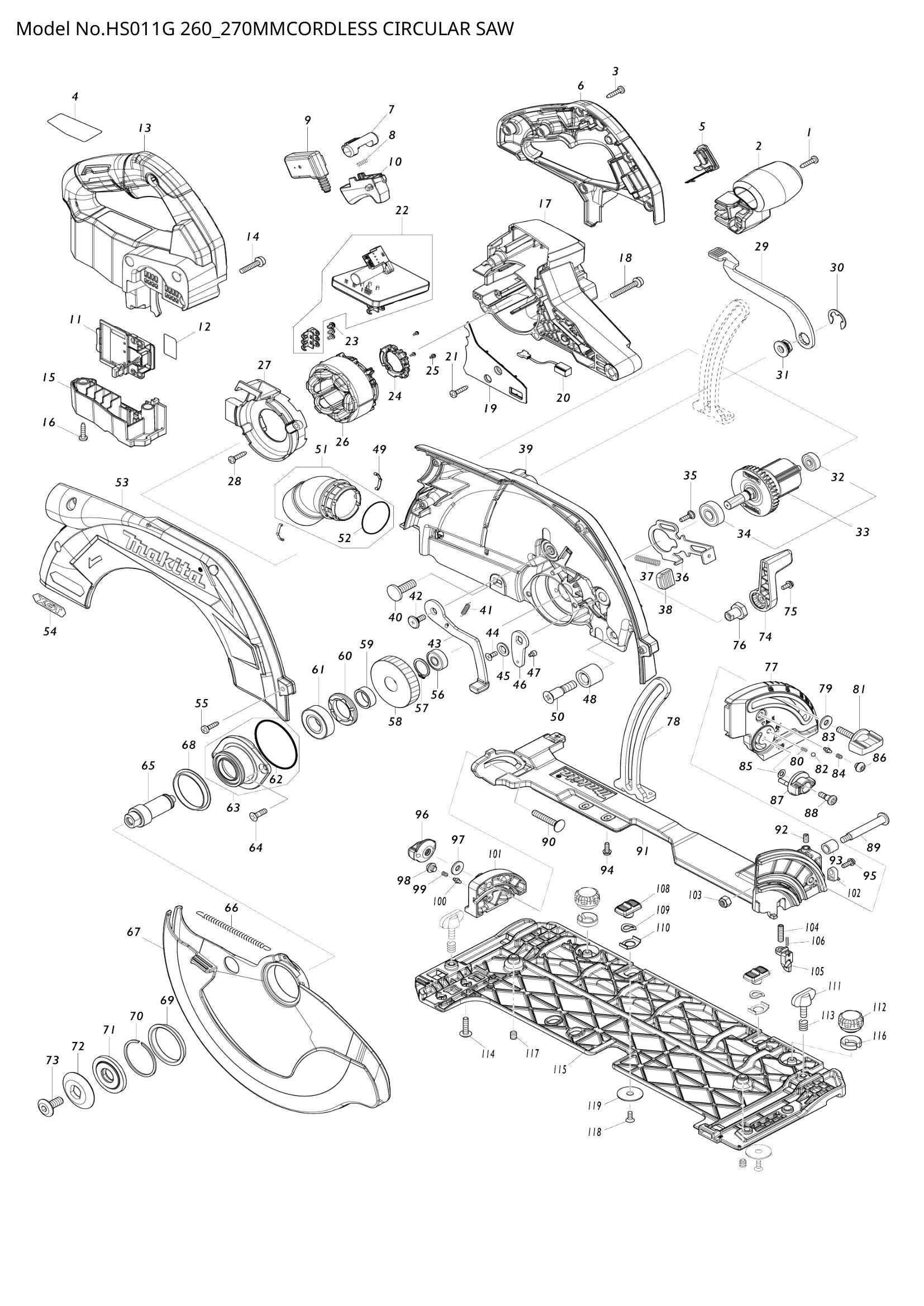 HS011G exploded view
