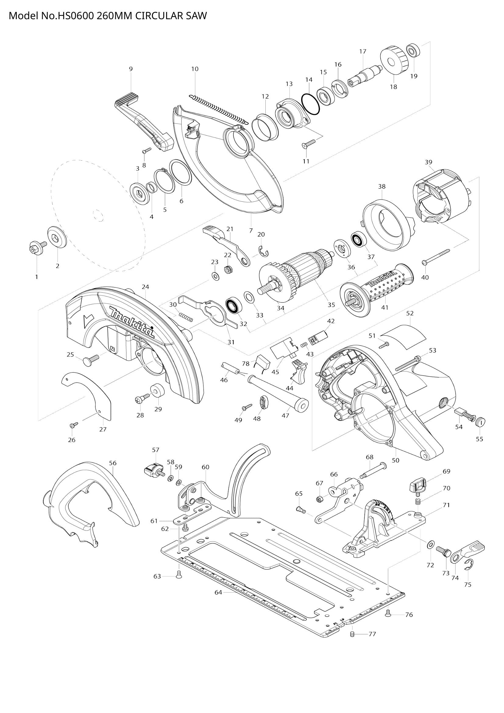 HS0600 exploded view