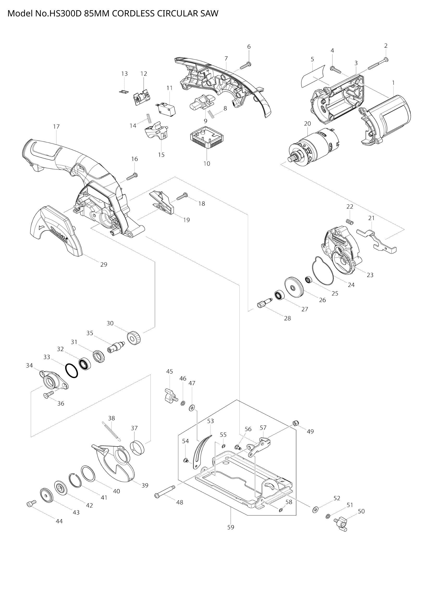 HS300D exploded view