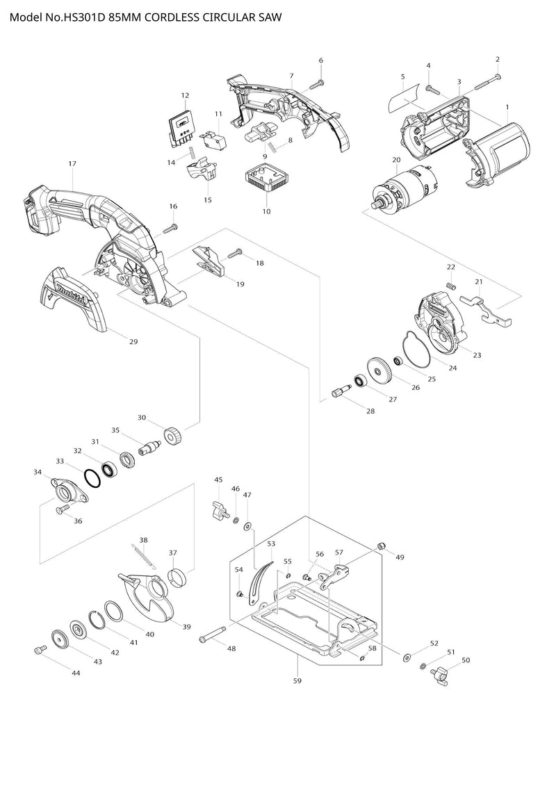 HS301D exploded view
