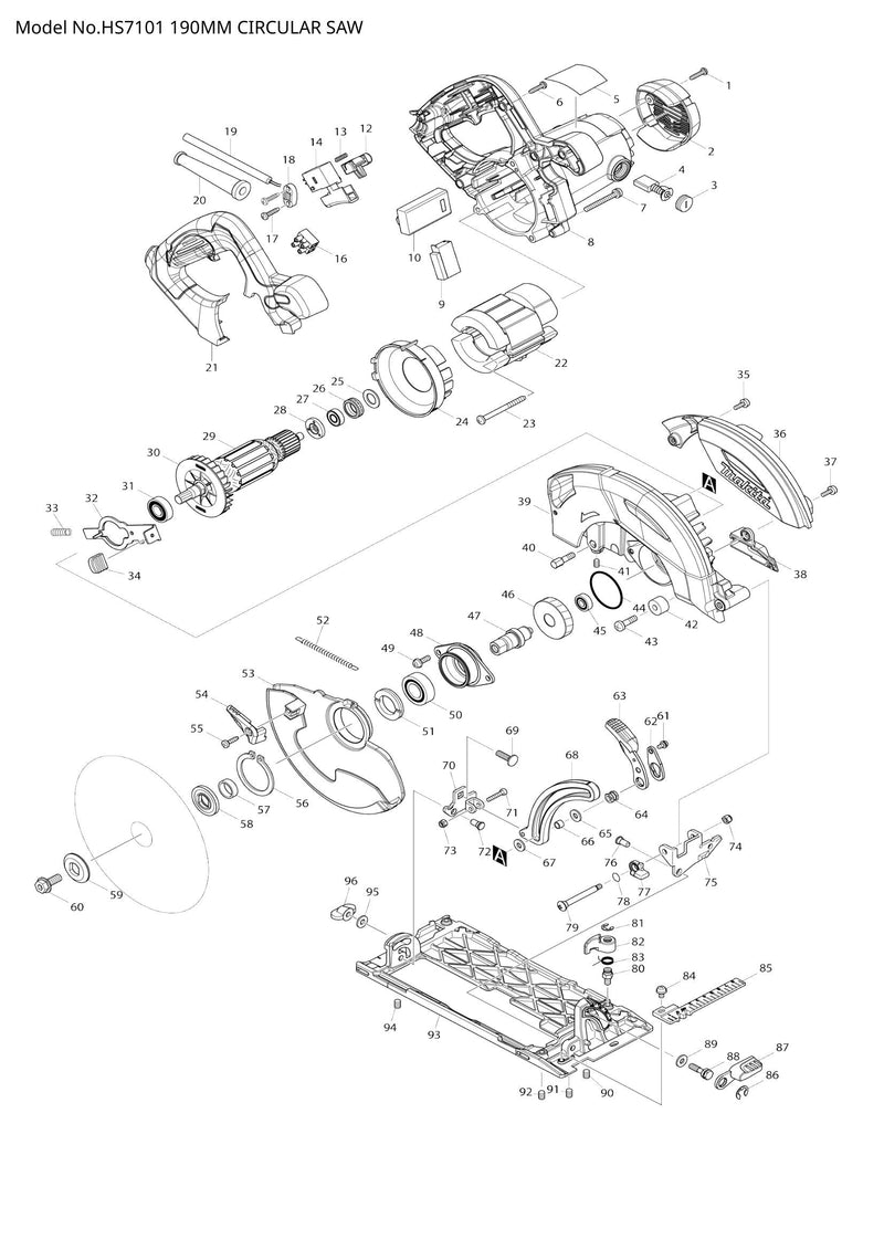 HS7101 exploded view