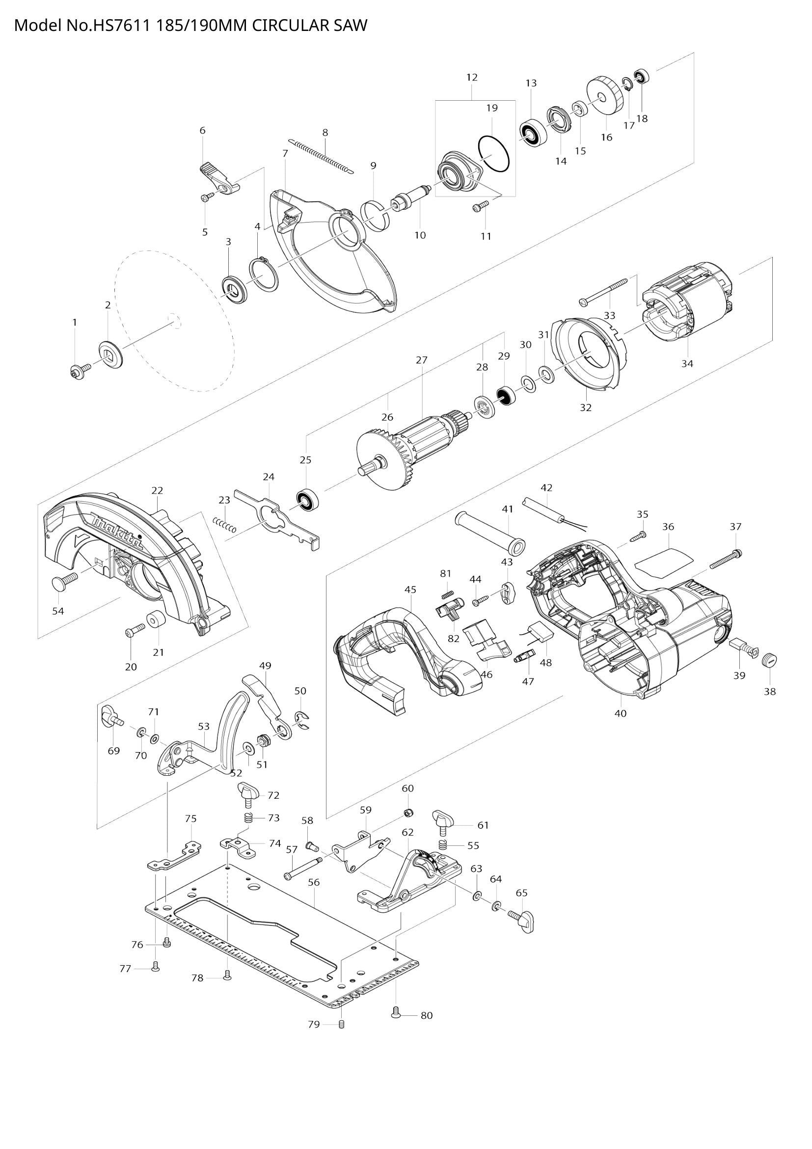HS7611 exploded view