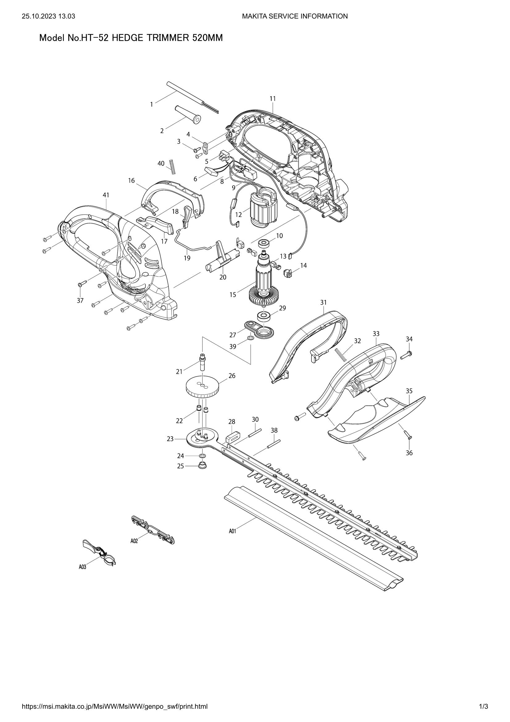 HT-52 exploded view