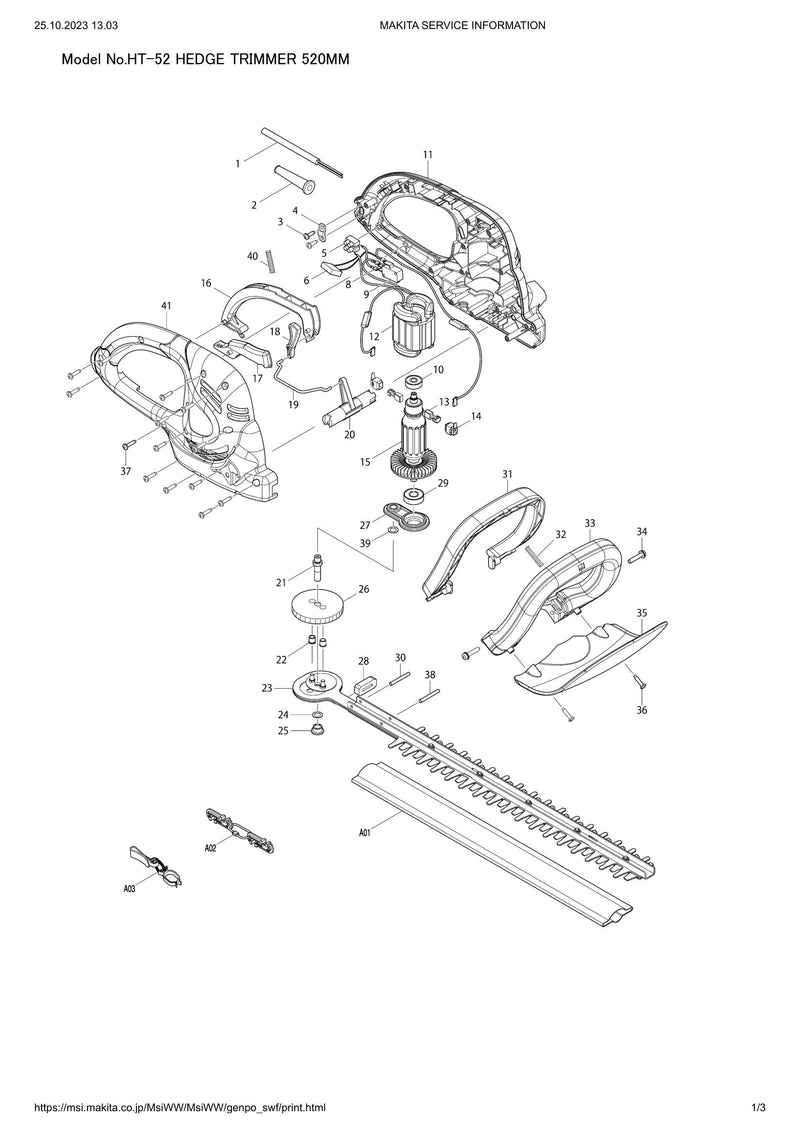 HT-52 exploded view