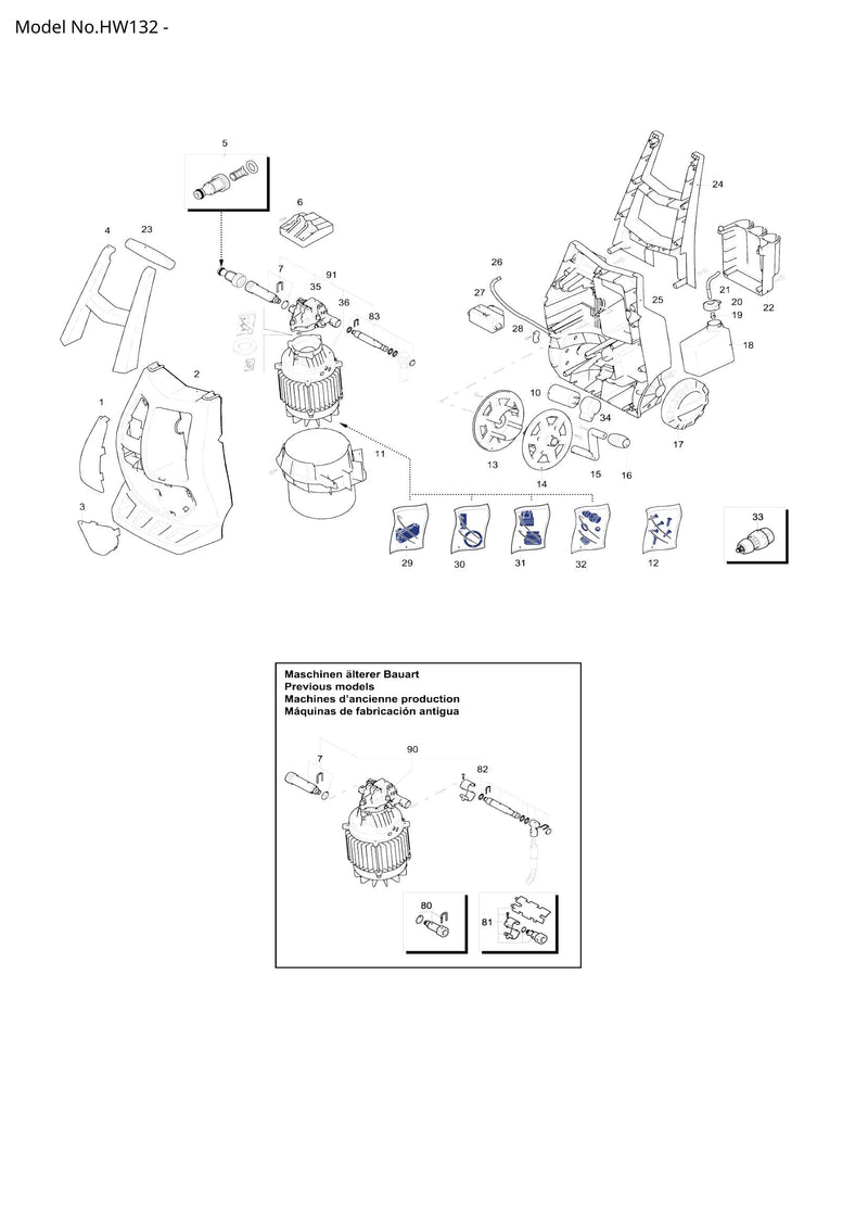 HW132 exploded view