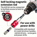 32pcs Quick Release Magnetic Screwdriver Bit Set CRV+PZ Socket Phillips Hex Slotted Fast Change Plastic Boxed