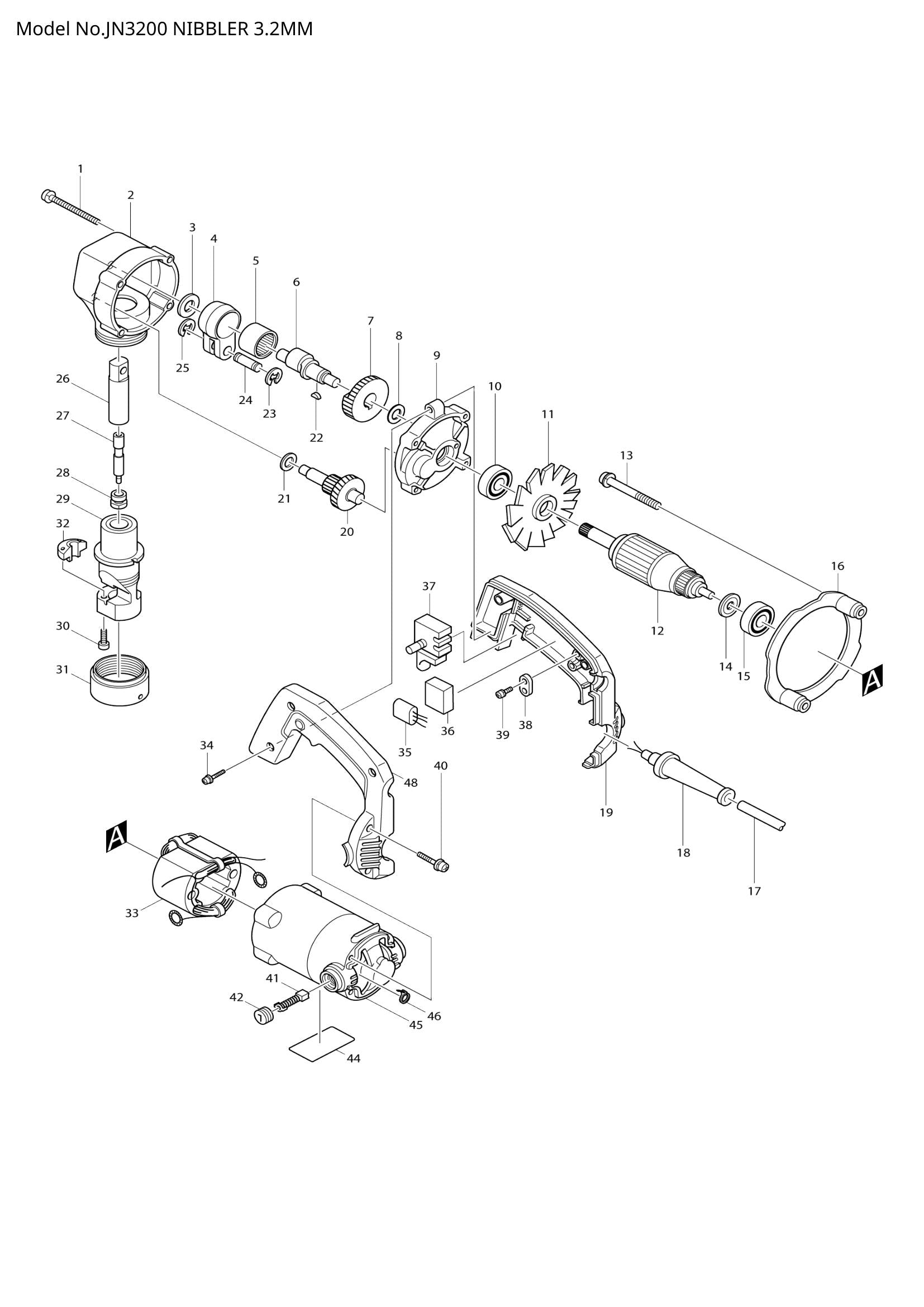 JN3200 exploded view