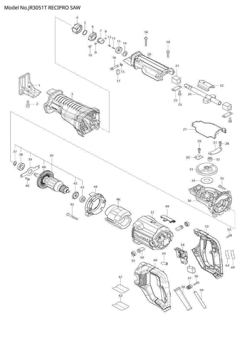 JR3051T exploded view