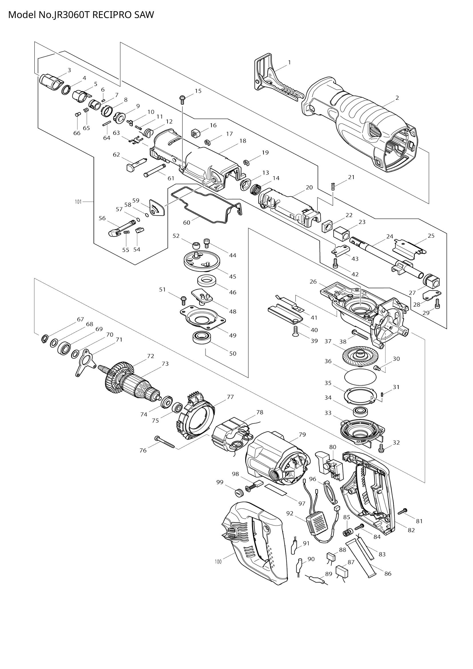 JR3060T exploded view