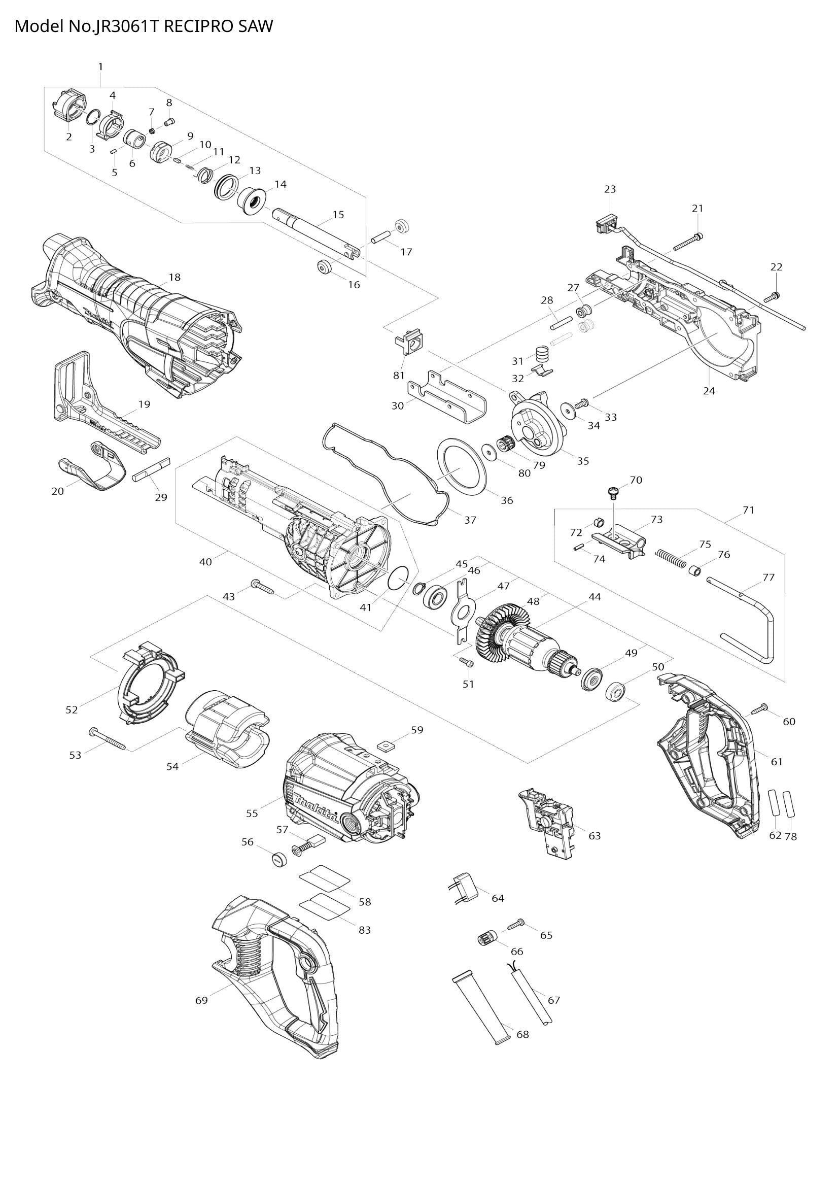 JR3061T exploded view