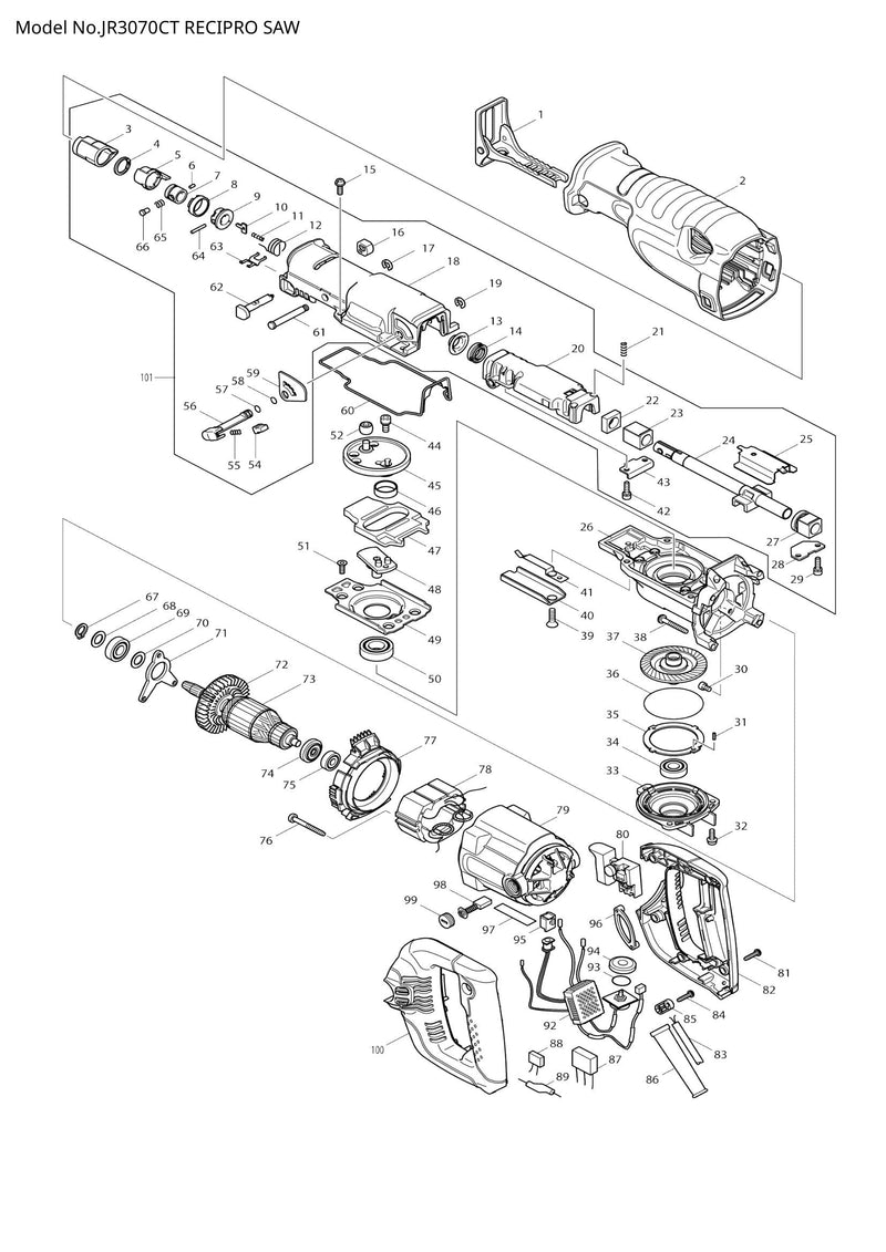 JR3070CT exploded view