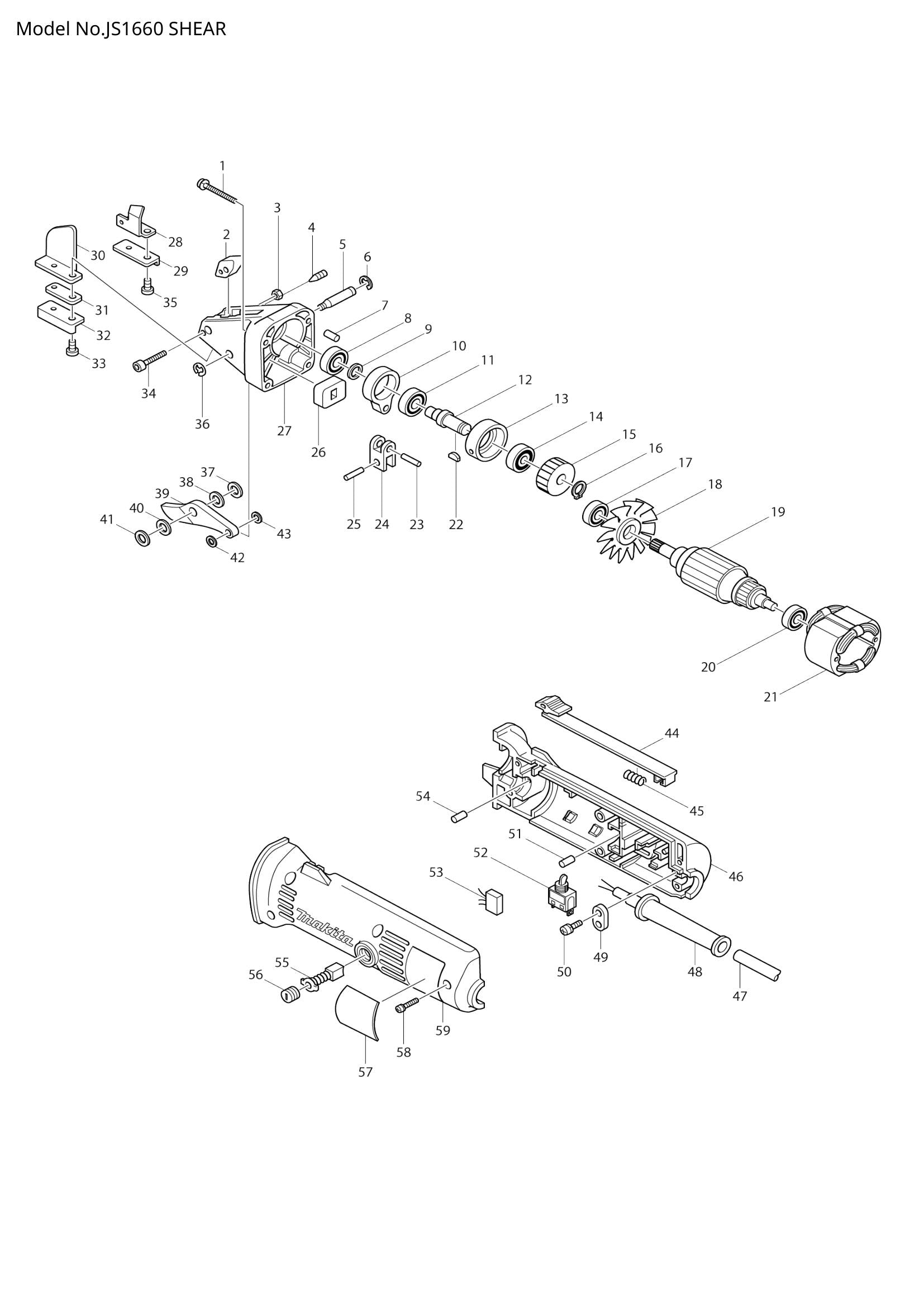 JS1660 exploded view