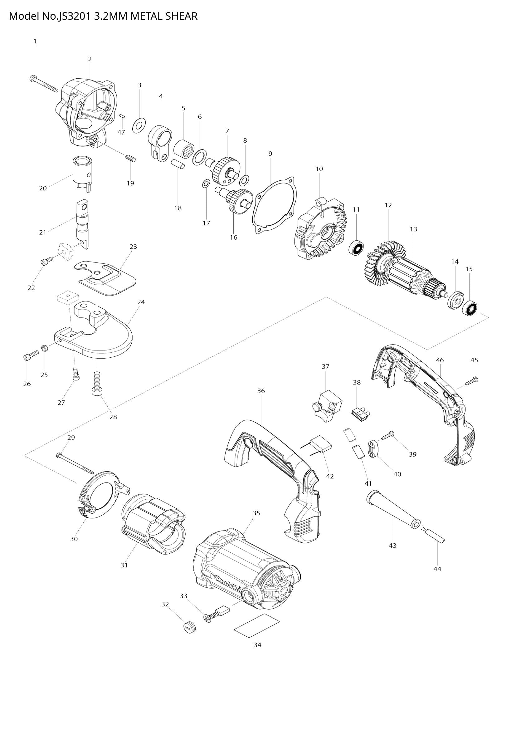 JS3201 exploded view