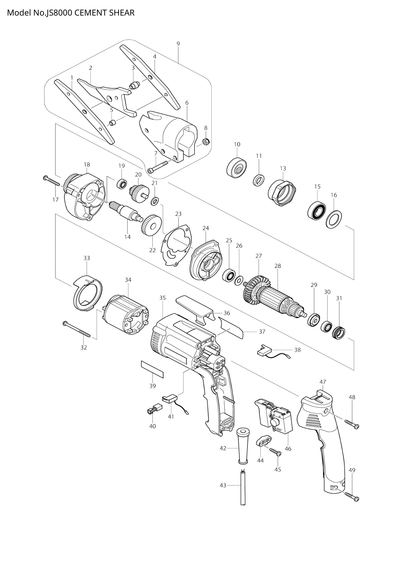 JS8000 exploded view