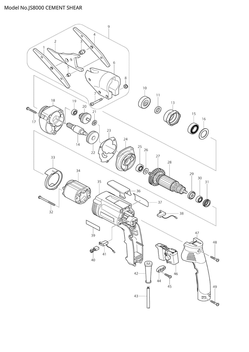 JS8000 exploded view