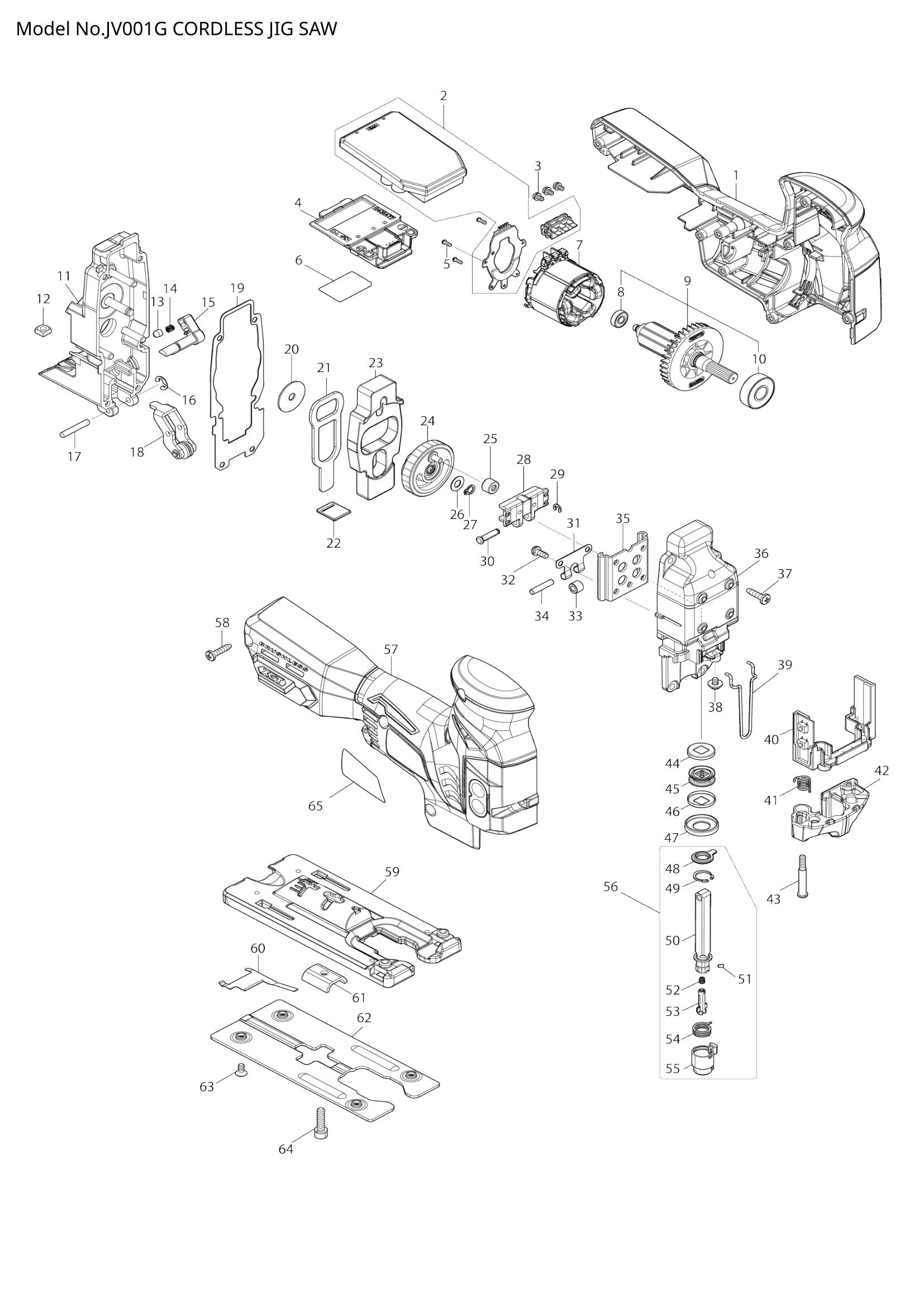 JV001G exploded view