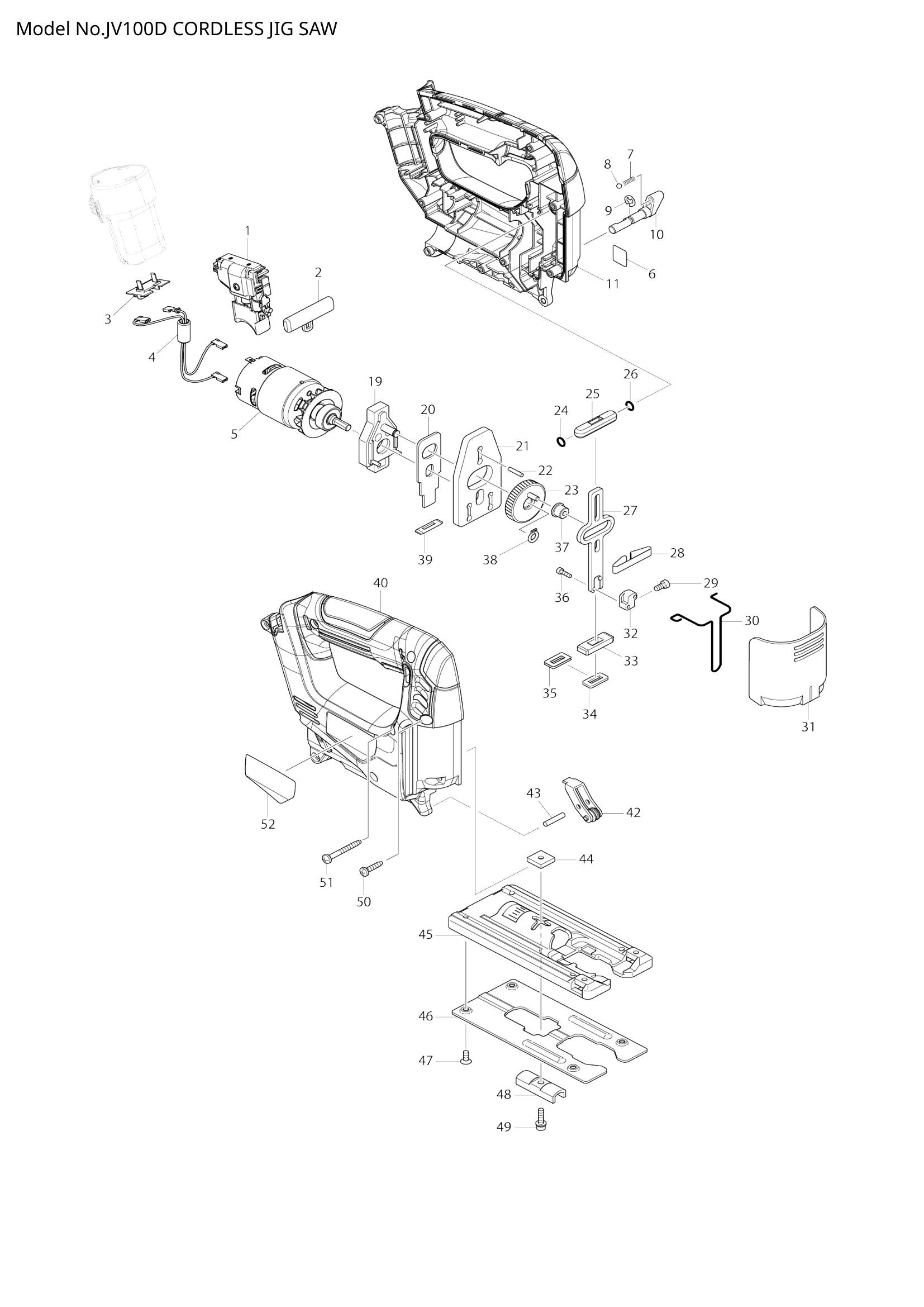 JV100D exploded view
