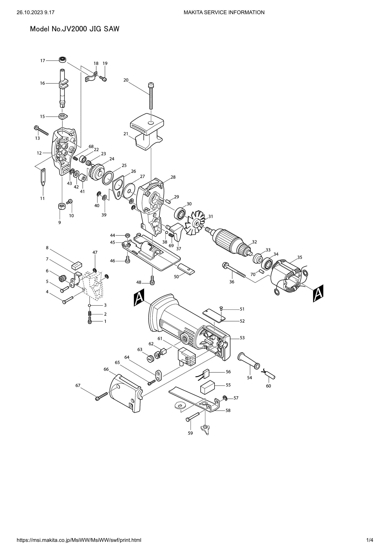 JV2000 exploded view