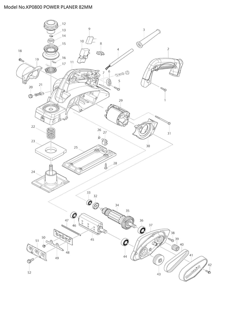 KP0800 exploded view
