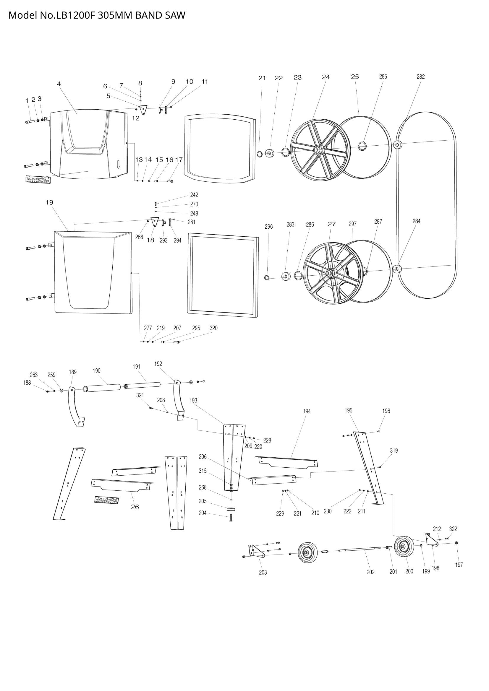 LB1200F exploded view